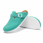 Boston Suede Comfort Clogs – Aqua