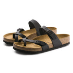 Milari Toe-Loop Cork Sandals – Black