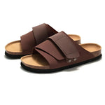 Salerno Suede Slide Sandals – Dark Brown