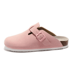 Boston Suede Comfort Clogs – Pink