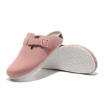Boston Suede Comfort Clogs – Pink