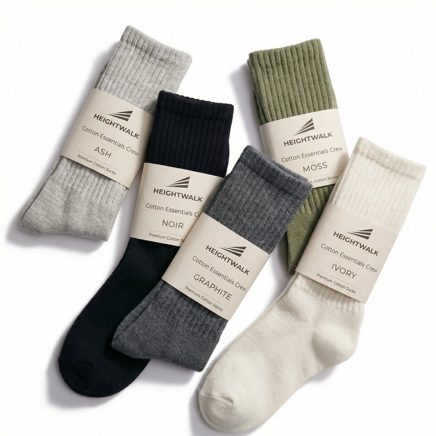 Cotton Essentials Crew Socks (5-Pack)