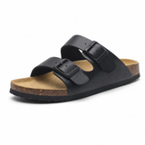 Maibulun Leather Arizona Sandals – Black