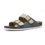 Maibulun Suede Arizona Sandals – Grey & Cream