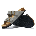 Maibulun Suede Arizona Sandals – Light Grey