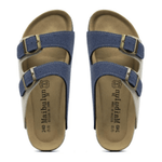 Maibulun Suede Arizona Sandals – Cream & Blue