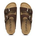 Maibulun Suede Arizona Sandals – Dark Brown