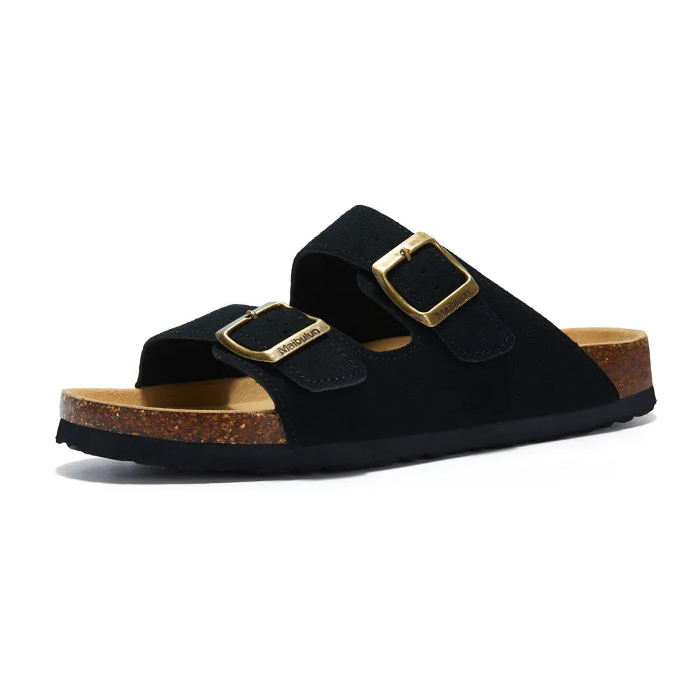 Maibulun Suede Arizona Sandals – Black