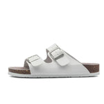 Maibulun Leather Arizona Sandals – White