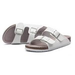 Maibulun Leather Arizona Sandals – White