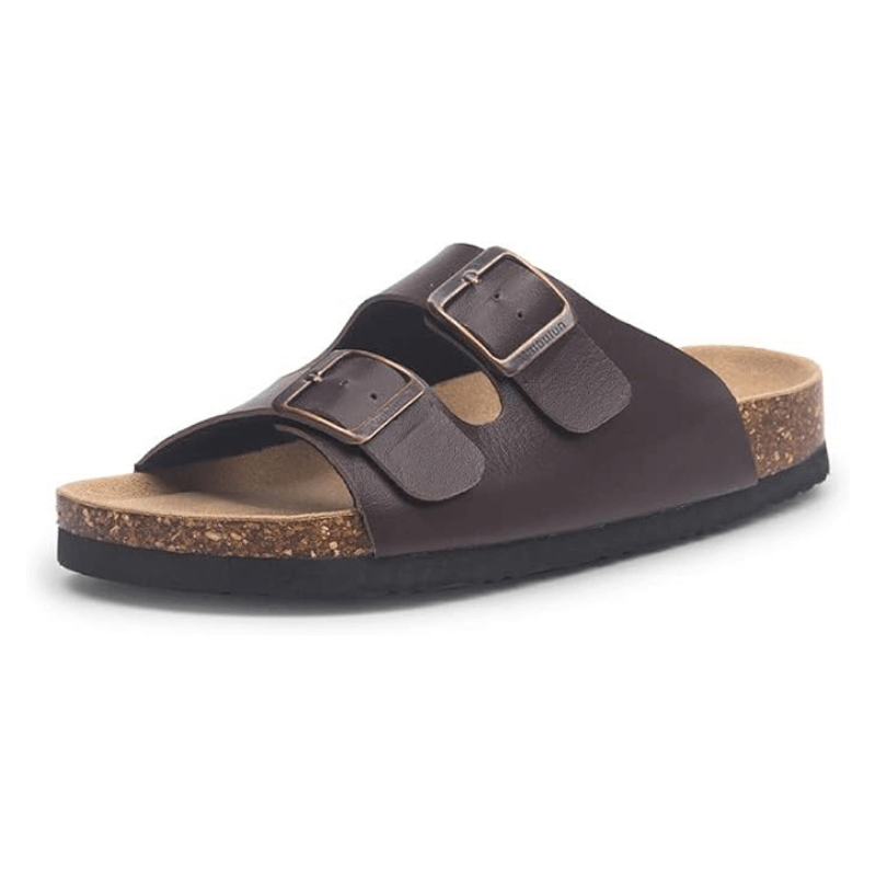 Maibulun Leather Arizona Sandals – Brown