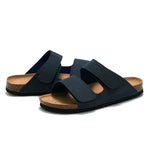 Conca Leather Comfort Sandals – Azul Escuro
