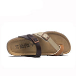 Milari Toe-Loop Cork Sandals – Brown Tones