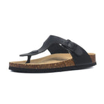Miramare Thong Cork Sandals – Black